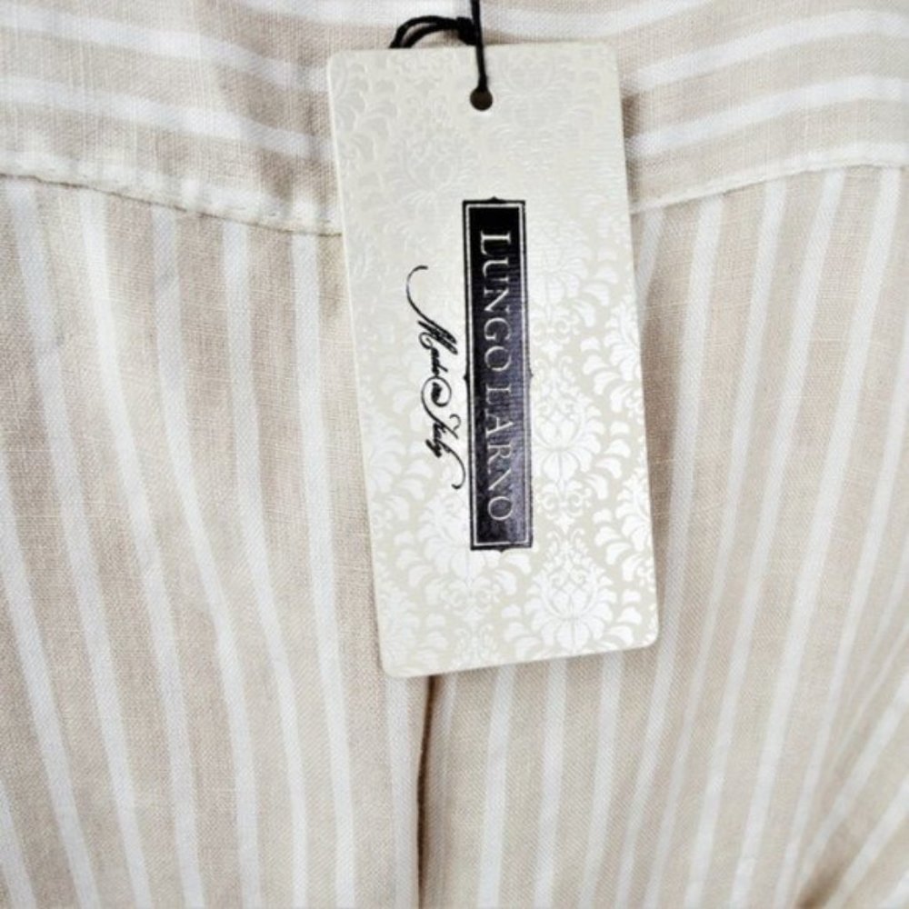 NWT Lungo L'Arno Linen Button Front Maxi Dress - Picture 6 of 9